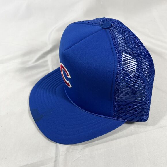 VINTAGE CHICAGO CUBS TRUCKER HAT CAP SNAPBACK MESH BACK ADJUSTABLE BASEBALL - Picture 5 of 9